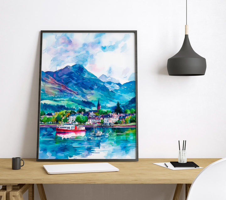 Fort William watercolor poster Wall Art Fort William Wall Hanging Home Décor Fort William Gift Art Lovers Scotland Art Lover Gift Scotland