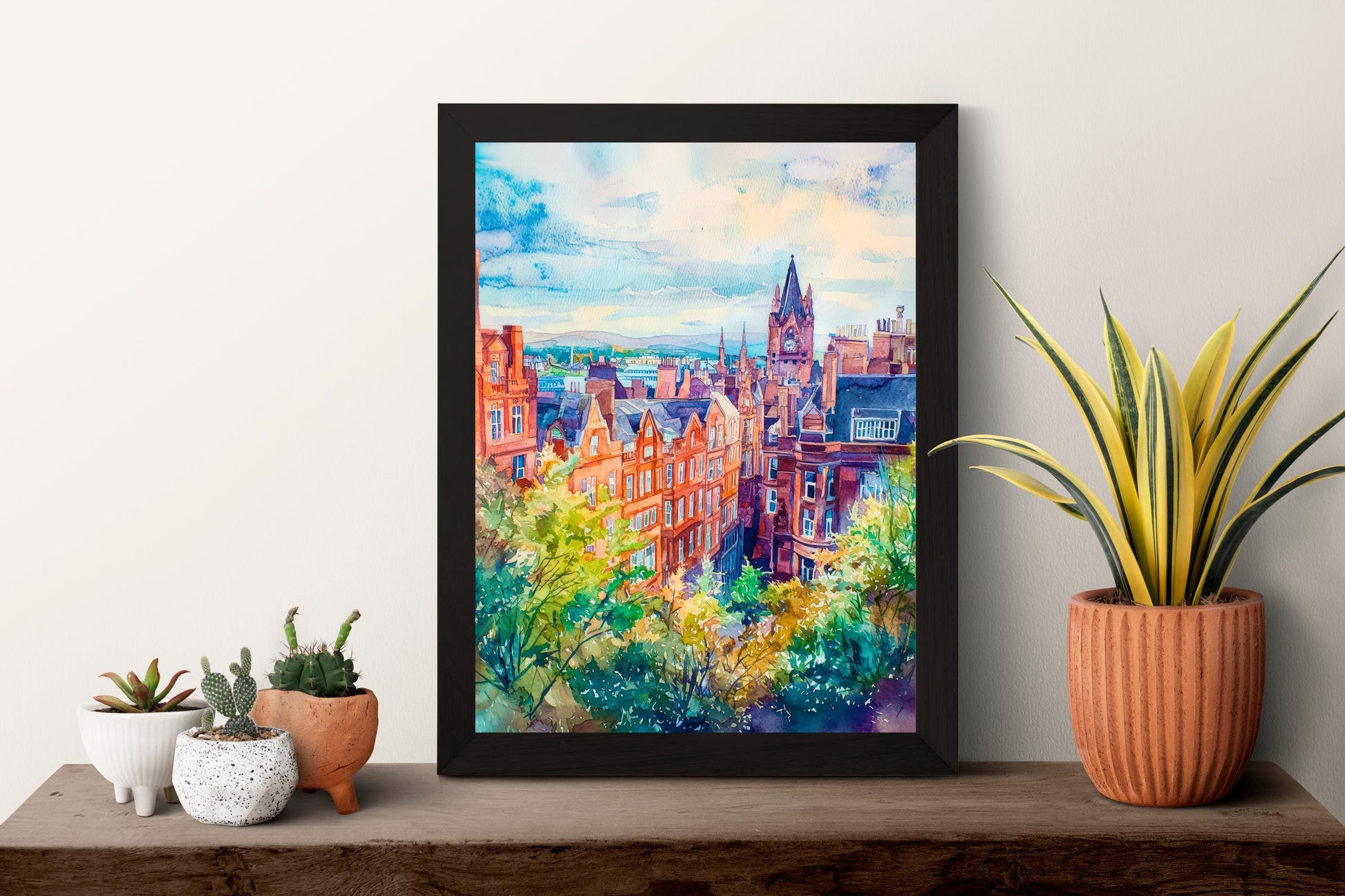 Glasgow watercolor poster Wall Art Glasgow Wall Hanging Home Décor Glasgow Gift Art Lovers Scotland Art Lover Gift Scotland wall art