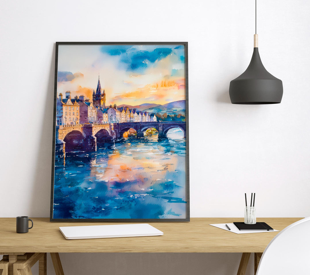 Inverness watercolor poster Wall Art Inverness Wall Hanging Home Décor Inverness Gift Art Lovers Scotland Art Lover Gift Scotland wall art