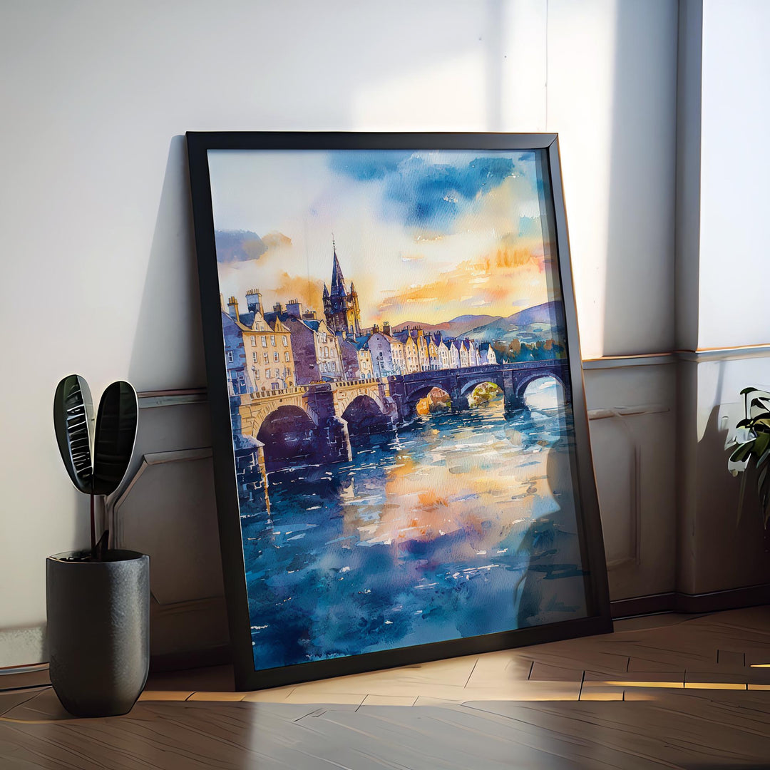 Inverness watercolor poster Wall Art Inverness Wall Hanging Home Décor Inverness Gift Art Lovers Scotland Art Lover Gift Scotland wall art