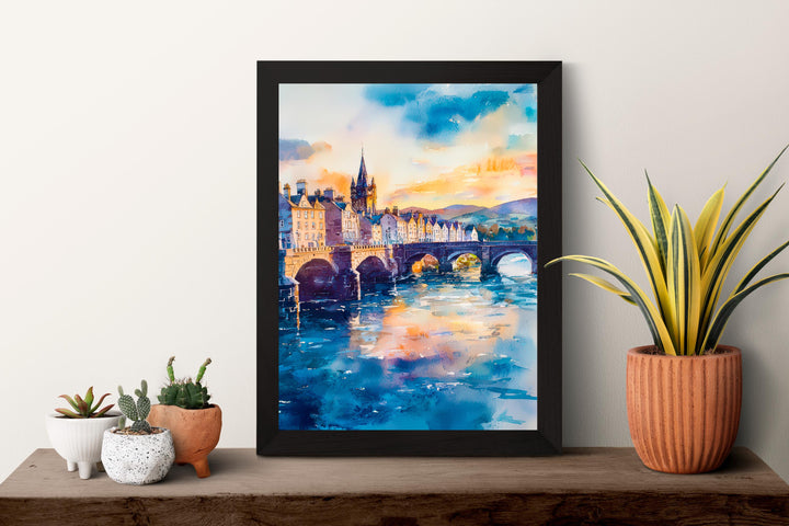 Inverness watercolor poster Wall Art Inverness Wall Hanging Home Décor Inverness Gift Art Lovers Scotland Art Lover Gift Scotland wall art