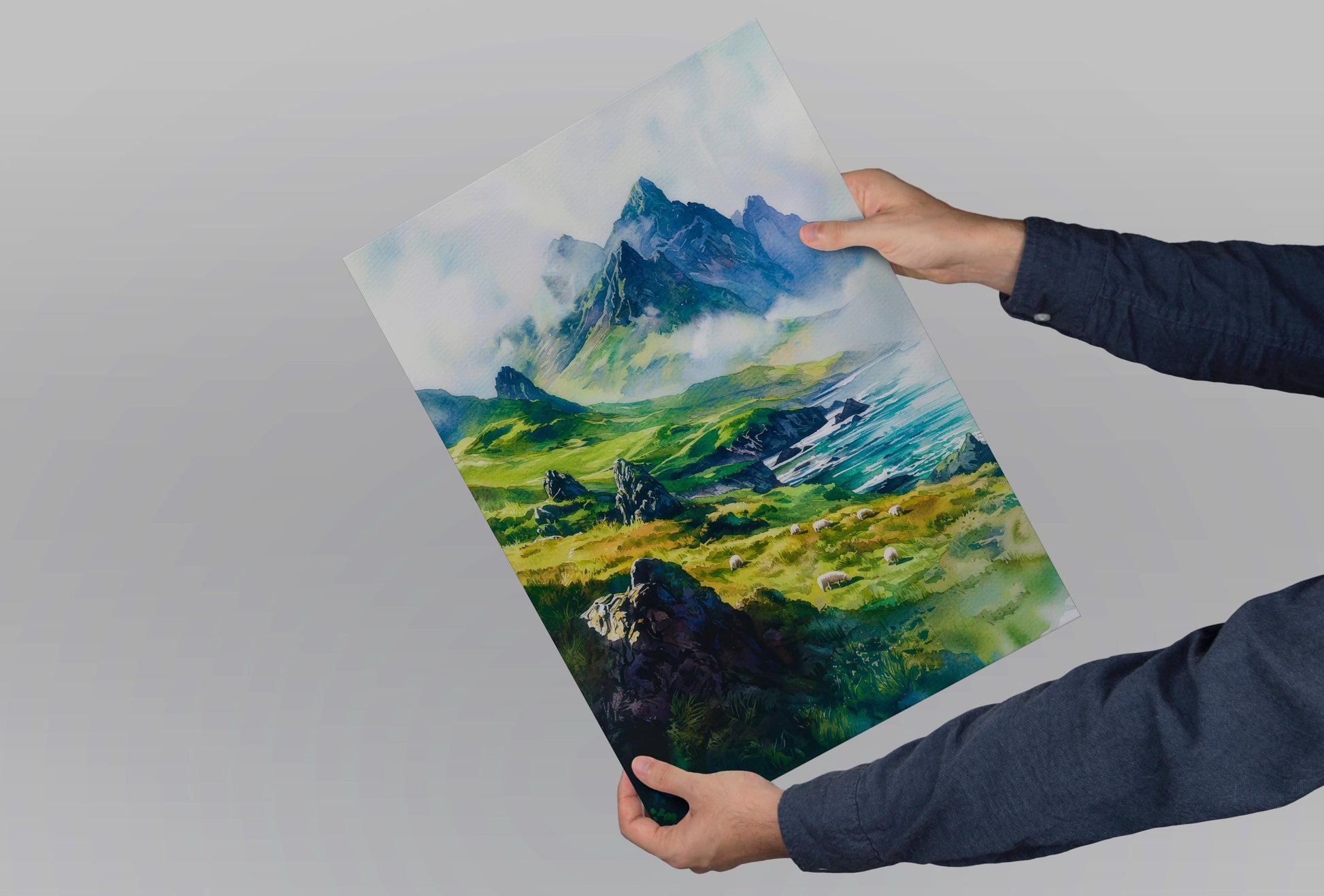 Isle of Skye watercolor poster Wall Art Isle of Skye Wall Hanging Home Décor Isle of Skye Gift Art Lovers Scotland Art Lover Gift Scotland