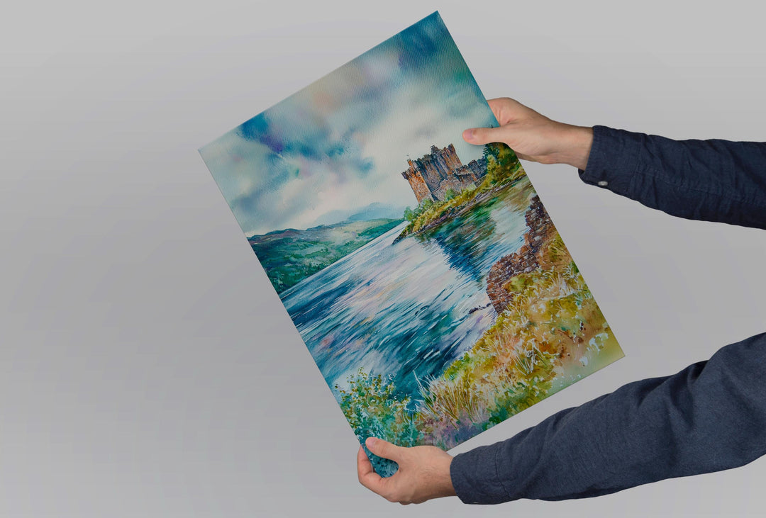 Loch Ness watercolor poster Wall Art Loch Ness Wall Hanging Home Décor Loch Ness Gift Art Lovers Scotland Art Lover Gift Scotland wall art