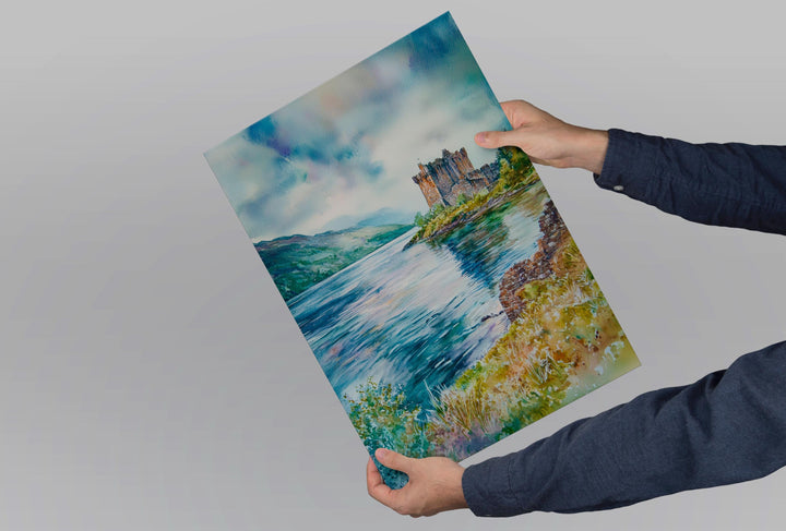 Loch Ness watercolor poster Wall Art Loch Ness Wall Hanging Home Décor Loch Ness Gift Art Lovers Scotland Art Lover Gift Scotland wall art