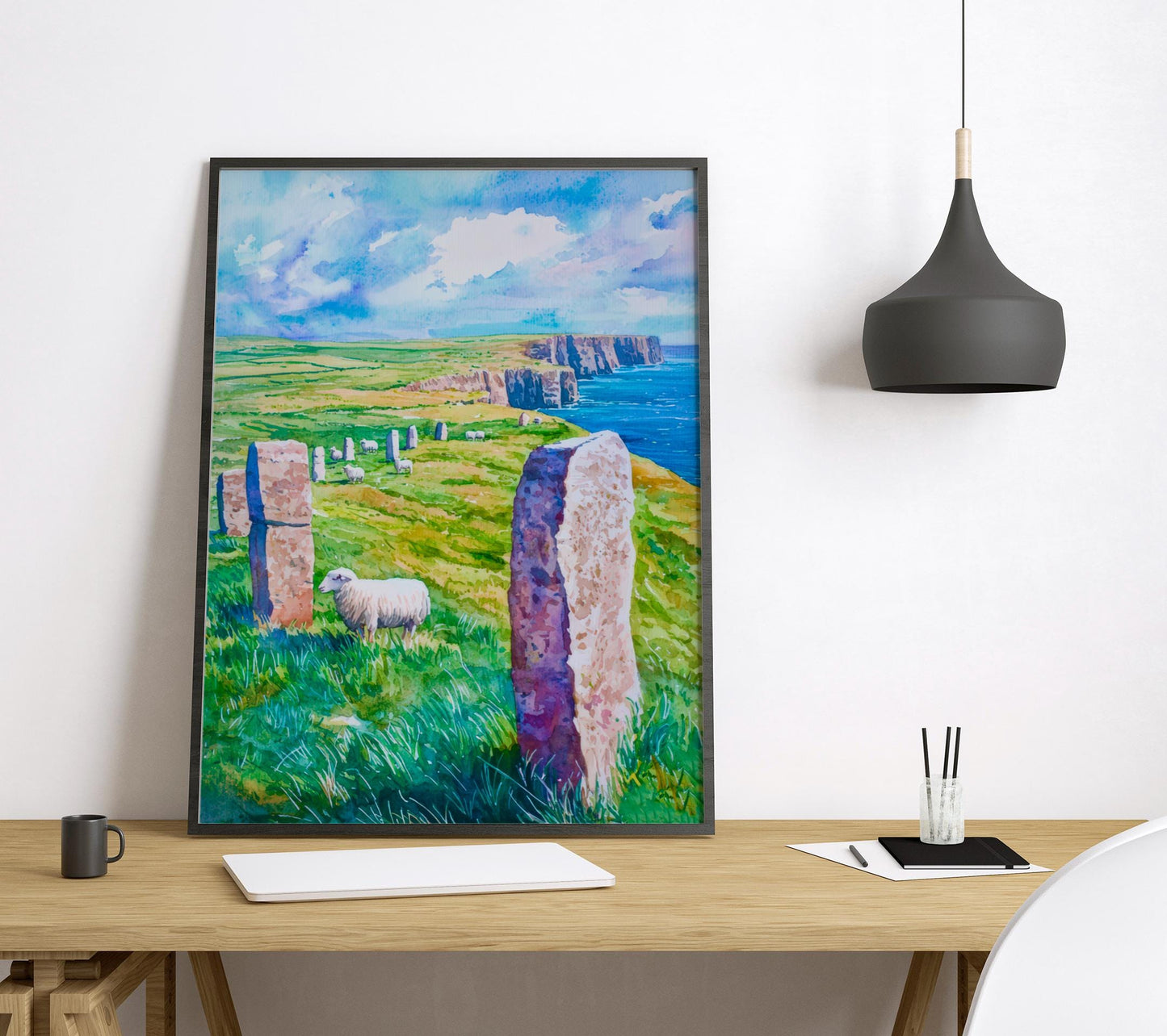 Orkney Islands watercolor poster Wall Art Orkney Islands Wall Hanging Home Décor Orkney Islands Gift Art Lovers Scotland Art Lover Gift
