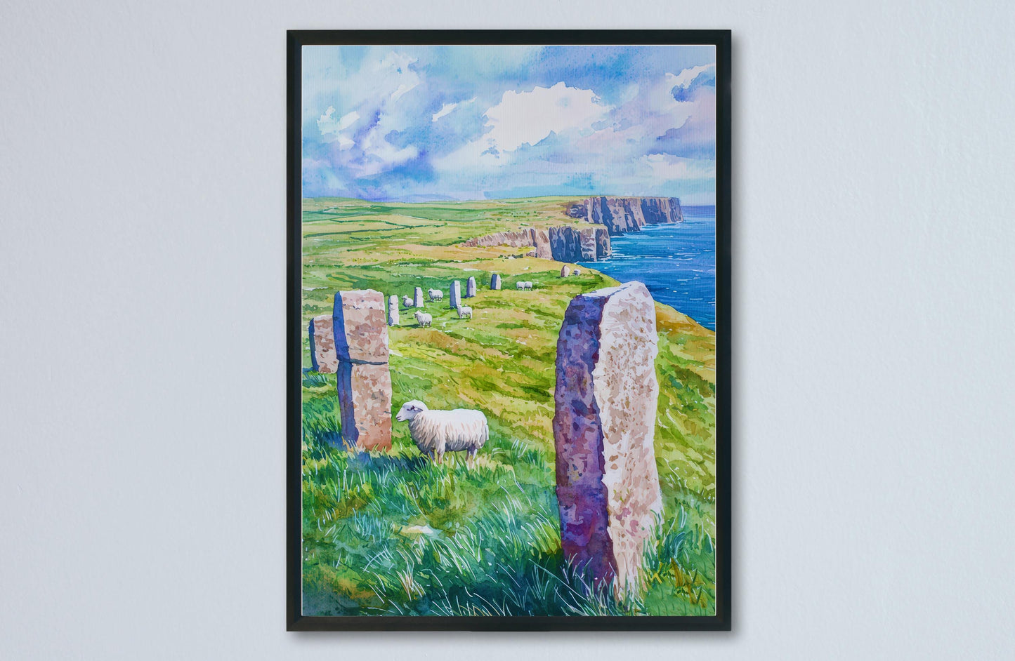 Orkney Islands watercolor poster Wall Art Orkney Islands Wall Hanging Home Décor Orkney Islands Gift Art Lovers Scotland Art Lover Gift