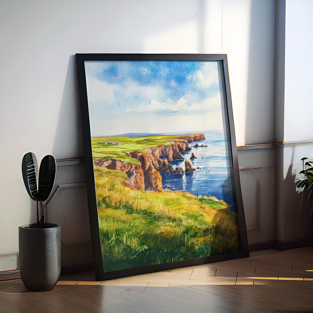 Shetland Islands watercolor poster Wall Art Shetland Islands Wall Hanging Home Décor Shetland Islands Gift Art Lovers Scotland Art Gift