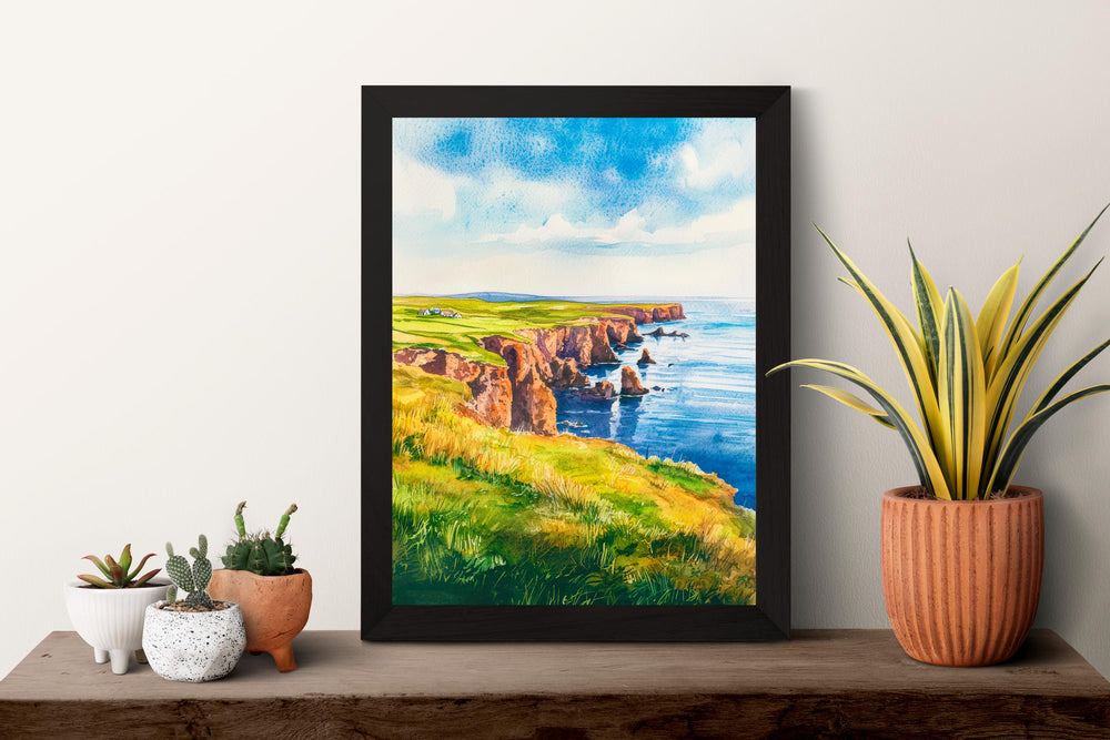 Shetland Islands watercolor poster Wall Art Shetland Islands Wall Hanging Home Décor Shetland Islands Gift Art Lovers Scotland Art Gift