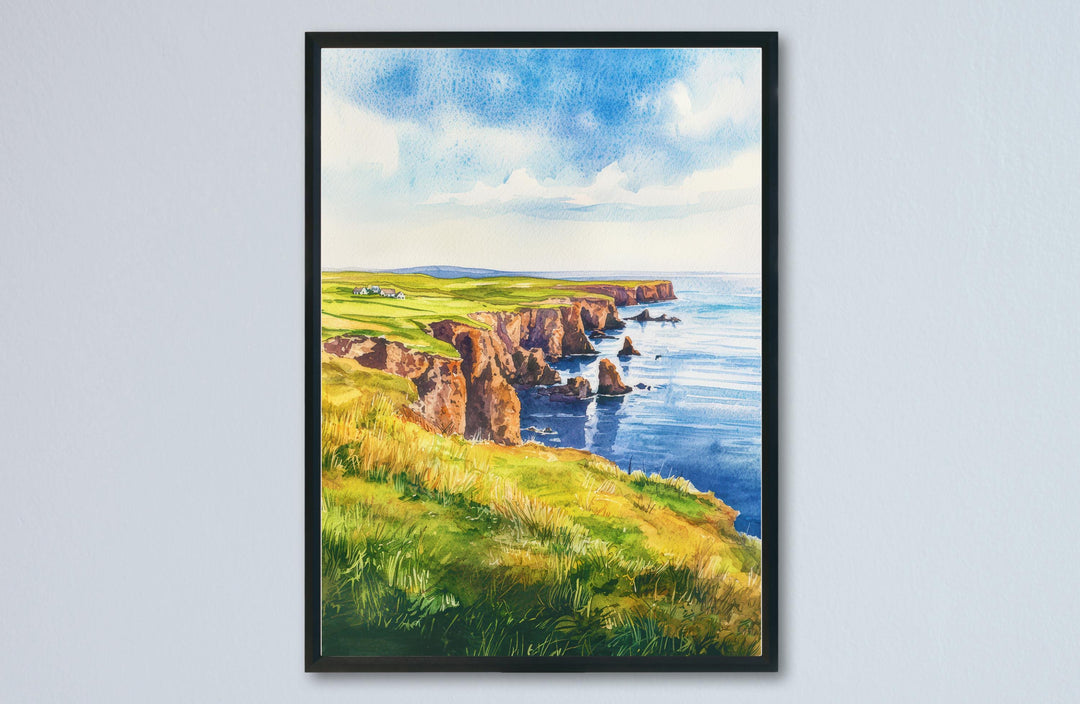 Shetland Islands watercolor poster Wall Art Shetland Islands Wall Hanging Home Décor Shetland Islands Gift Art Lovers Scotland Art Gift