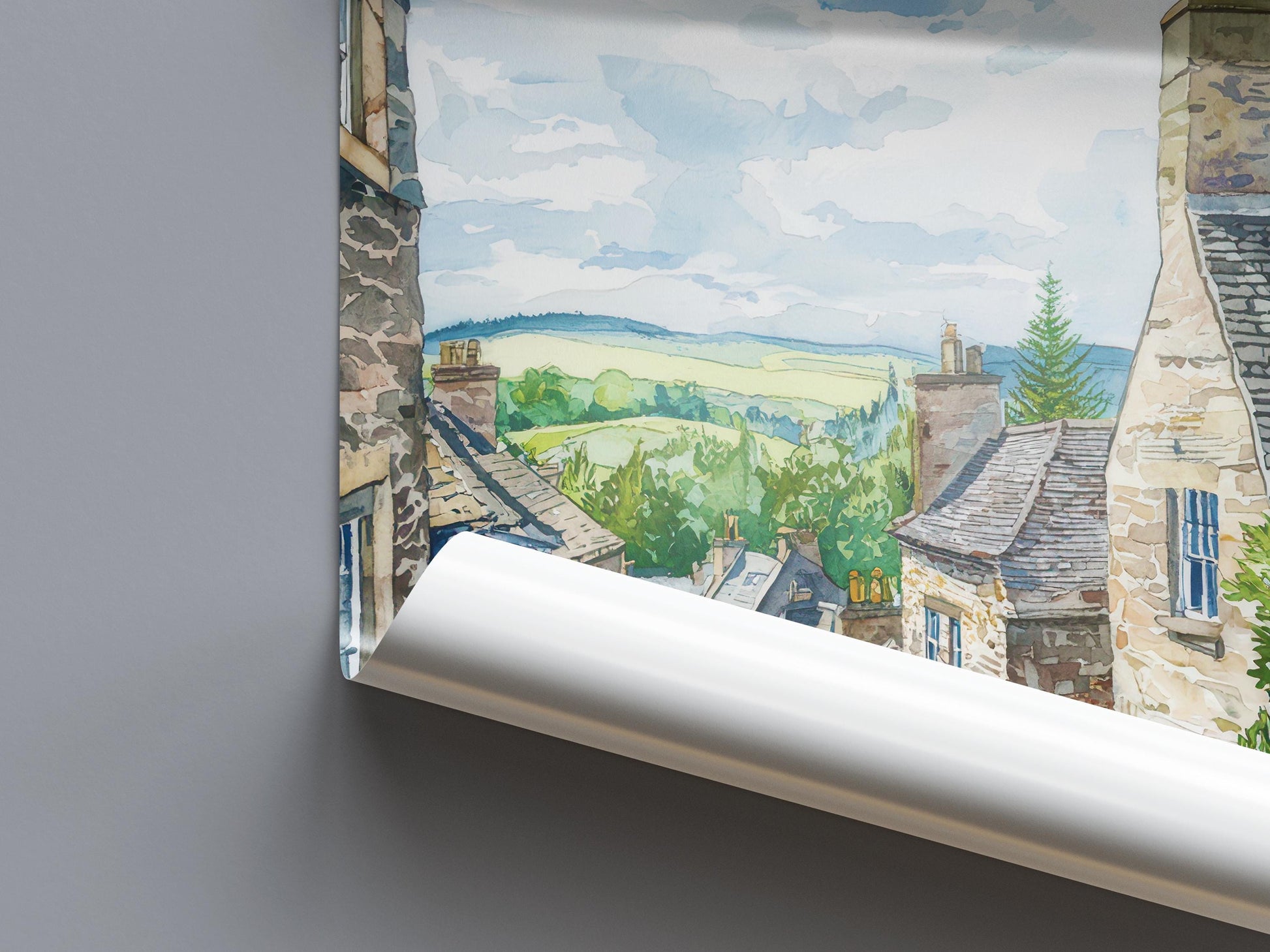 Tain watercolor poster Wall Art Tain Wall Hanging Home Décor Tain Gift Art Lovers Scotland Art Lover Gift Scotland wall art