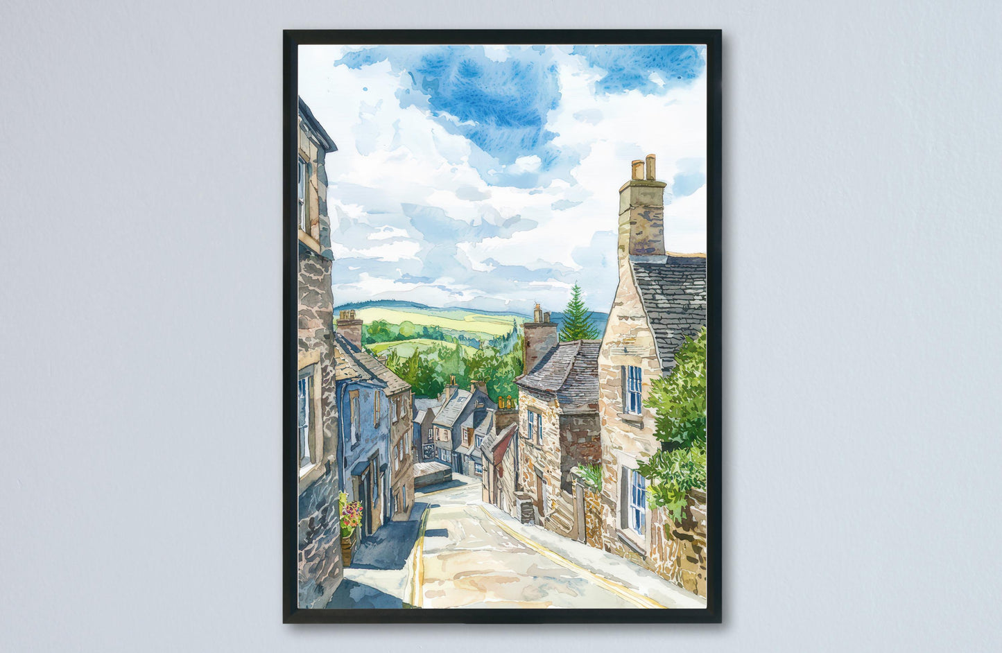 Tain watercolor poster Wall Art Tain Wall Hanging Home Décor Tain Gift Art Lovers Scotland Art Lover Gift Scotland wall art