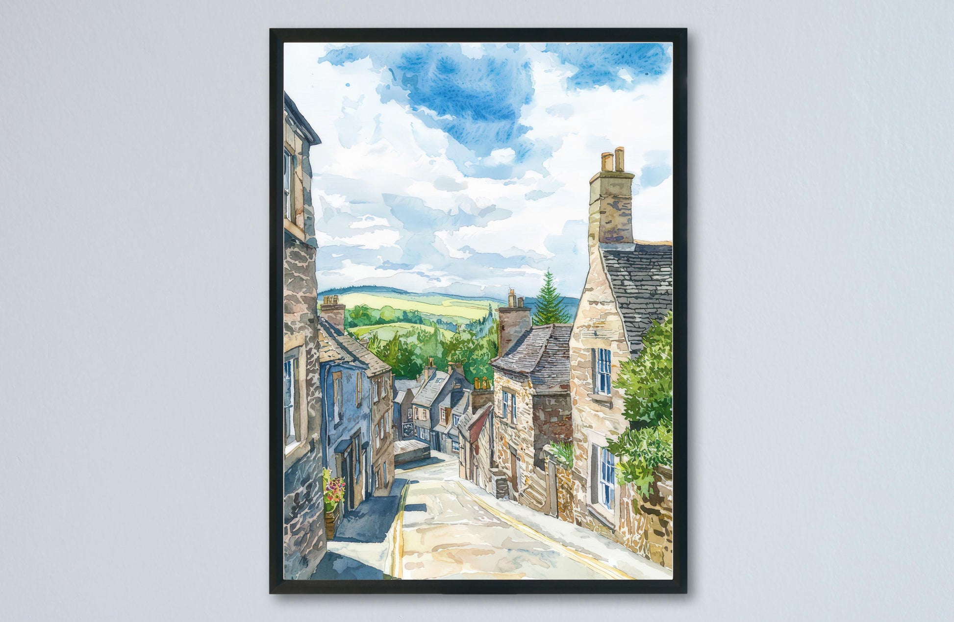 Tain watercolor poster Wall Art Tain Wall Hanging Home Décor Tain Gift Art Lovers Scotland Art Lover Gift Scotland wall art