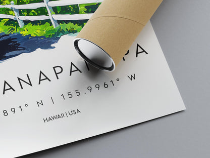 Wai'anapanapa watercolor poster Wall Art Wai'anapanapa Wall Hanging Home Décor Wai'anapanapa Gift Art Lovers Hawaii Art Lover Gift Hawaii