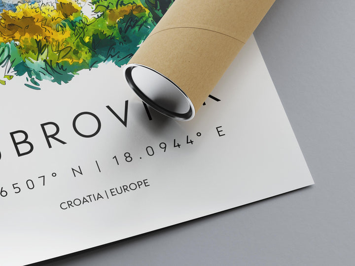 Dubrovnik Watercolor Poster Wall Art Dubrovnik Wall Hanging Home Décor Dubrovnik Gift Art Lovers Croatia Wall Art