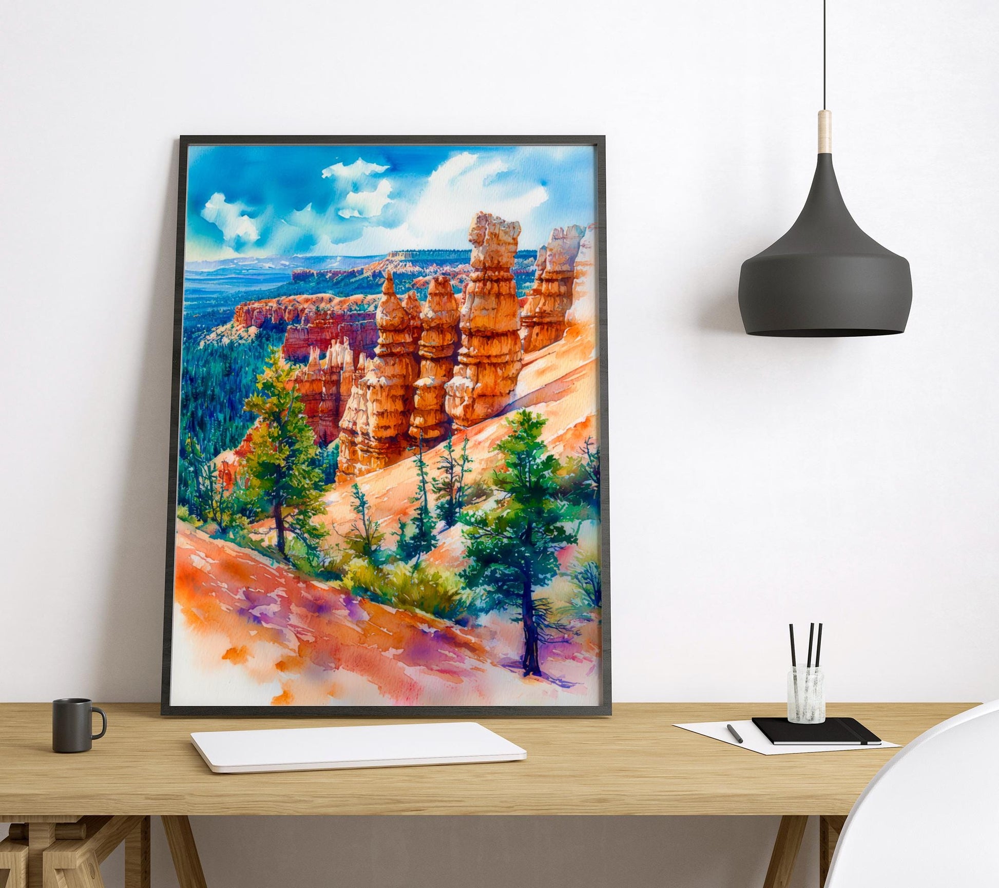 Bryce Canyon watercolor poster Wall Art Bryce Canyon Wall Hanging Home Décor Bryce Canyon Gift Art Lovers Utah Art Lover Gift Utah wall art