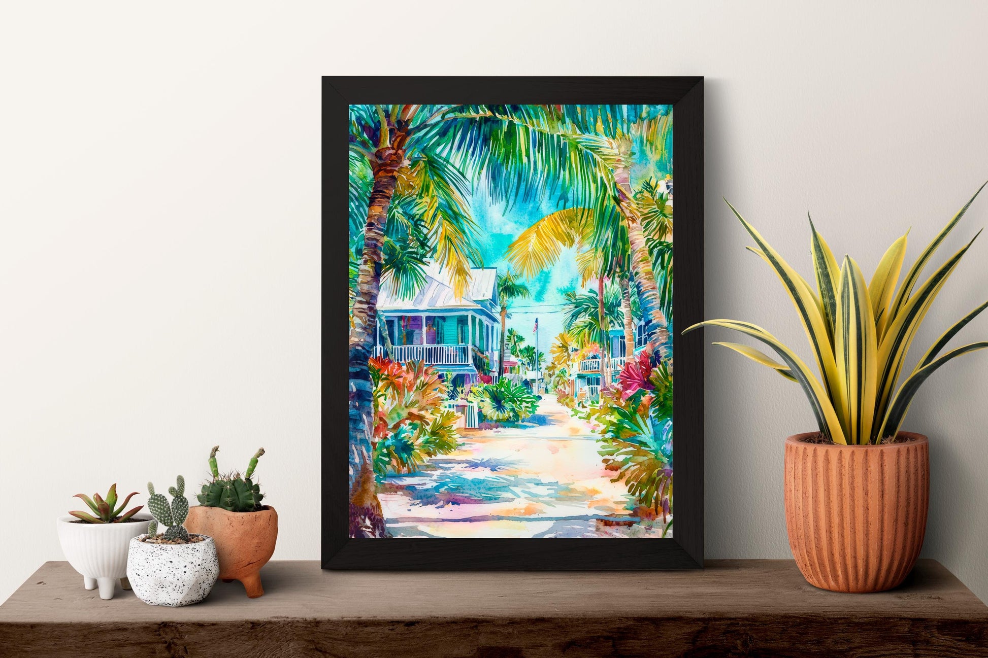 Key West watercolor poster Wall Art Key West Wall Hanging Home Décor Key West Gift Art Lovers Florida Art Lover Gift Florida wall art