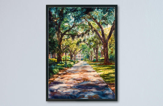 Savannah watercolor poster Wall Art Savannah Wall Hanging Home Décor Savannah Gift Art Lovers Georgia Art Lover Gift Georgia wall art