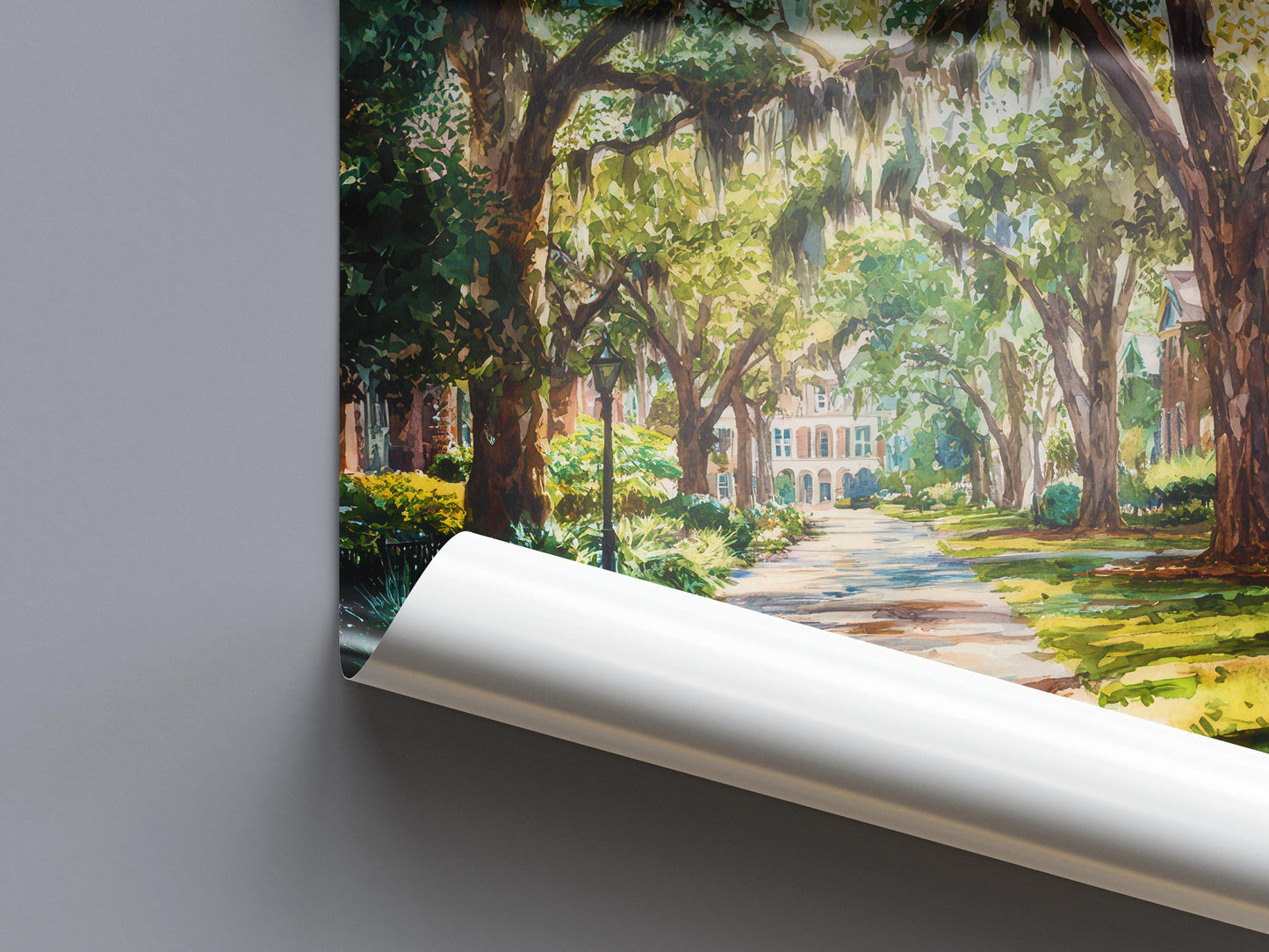 Savannah watercolor poster Wall Art Savannah Wall Hanging Home Décor Savannah Gift Art Lovers Georgia Art Lover Gift Georgia wall art
