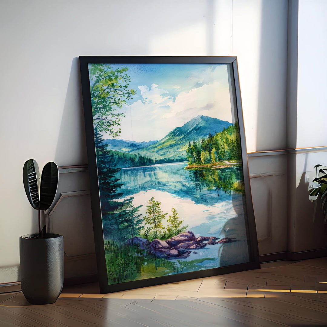 Catskills Mountains watercolor poster Wall Art Catskills Mountains Wall Hanging Home Décor Catskills Mountains Gift Art Lovers New York Art