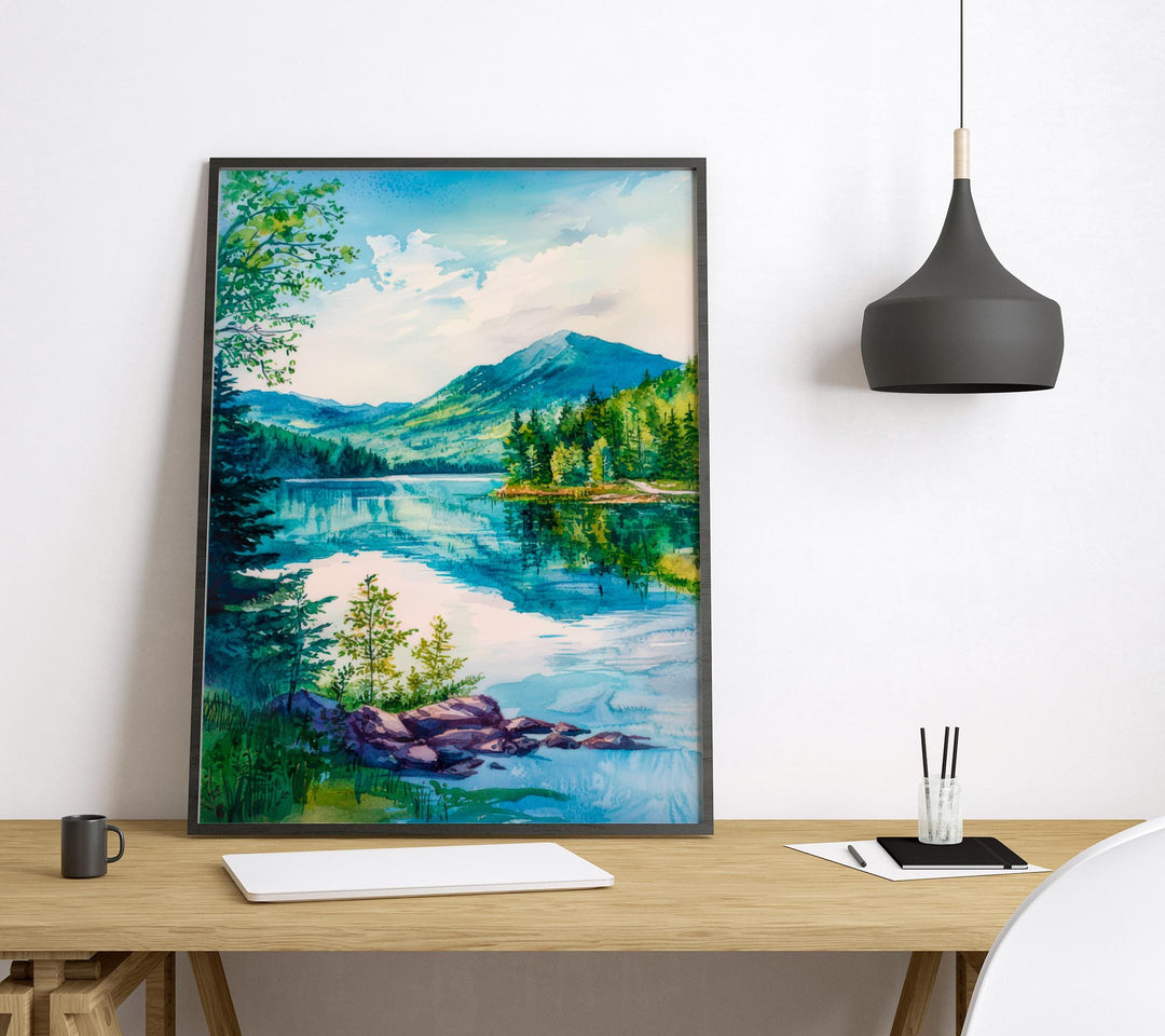 Catskills Mountains watercolor poster Wall Art Catskills Mountains Wall Hanging Home Décor Catskills Mountains Gift Art Lovers New York Art