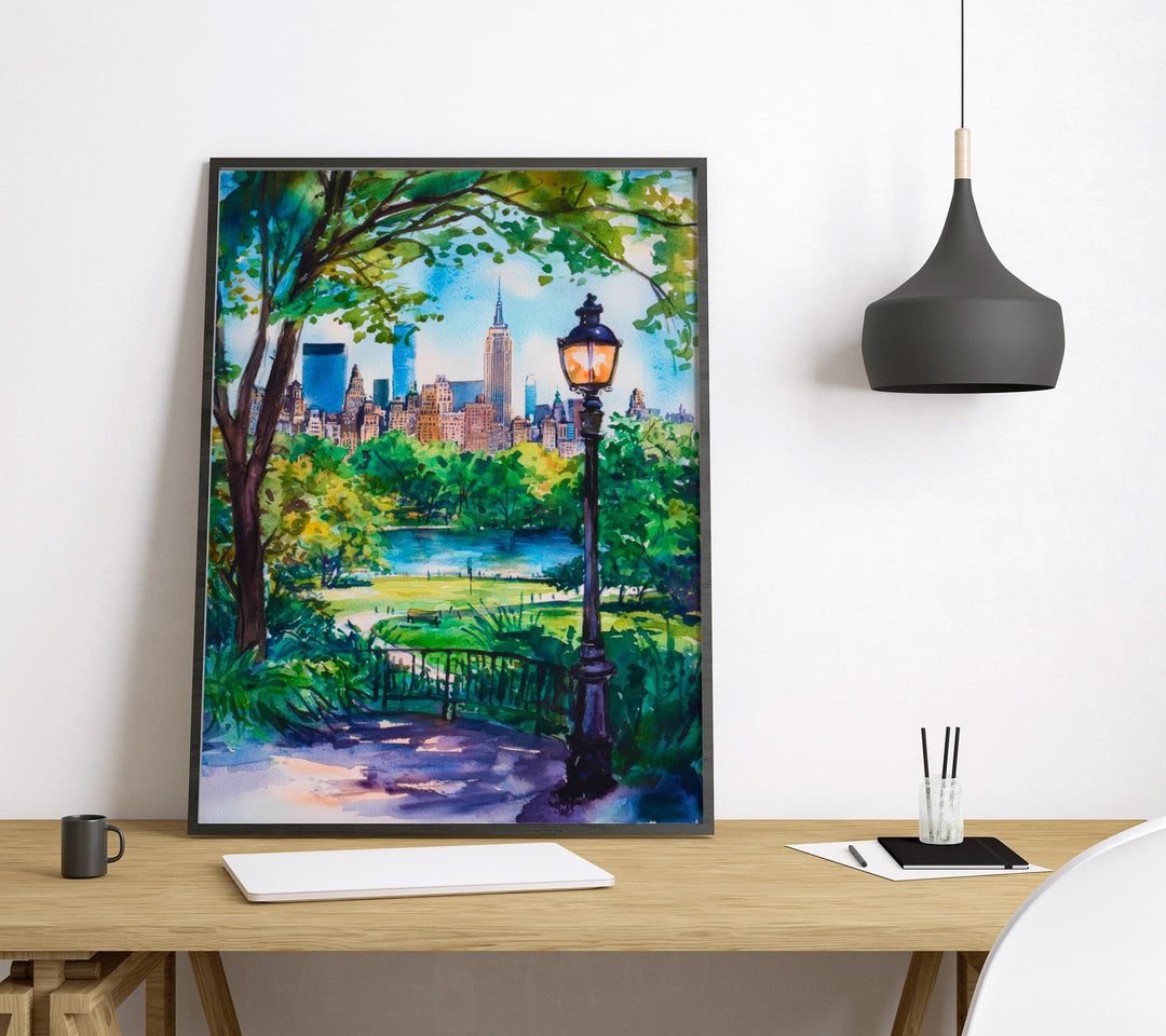 Central Park watercolor poster Wall Art Central Park Wall Hanging Home Décor Central Park Gift Art Lovers New York Art Lover Gift New York