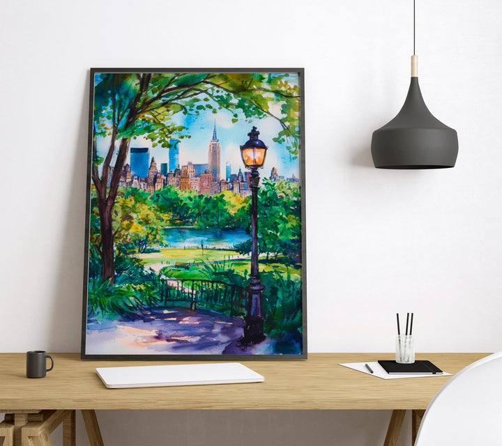 Central Park watercolor poster Wall Art Central Park Wall Hanging Home Décor Central Park Gift Art Lovers New York Art Lover Gift New York