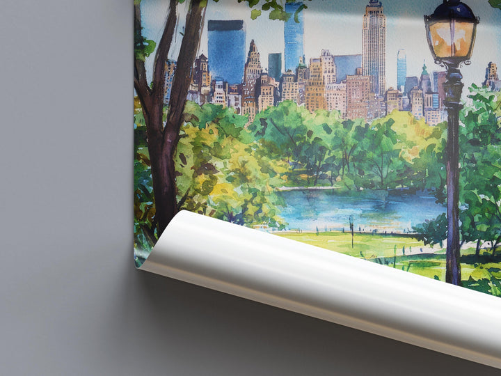 Central Park watercolor poster Wall Art Central Park Wall Hanging Home Décor Central Park Gift Art Lovers New York Art Lover Gift New York