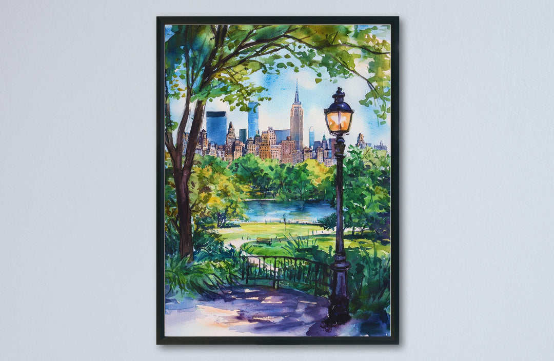 Central Park watercolor poster Wall Art Central Park Wall Hanging Home Décor Central Park Gift Art Lovers New York Art Lover Gift New York