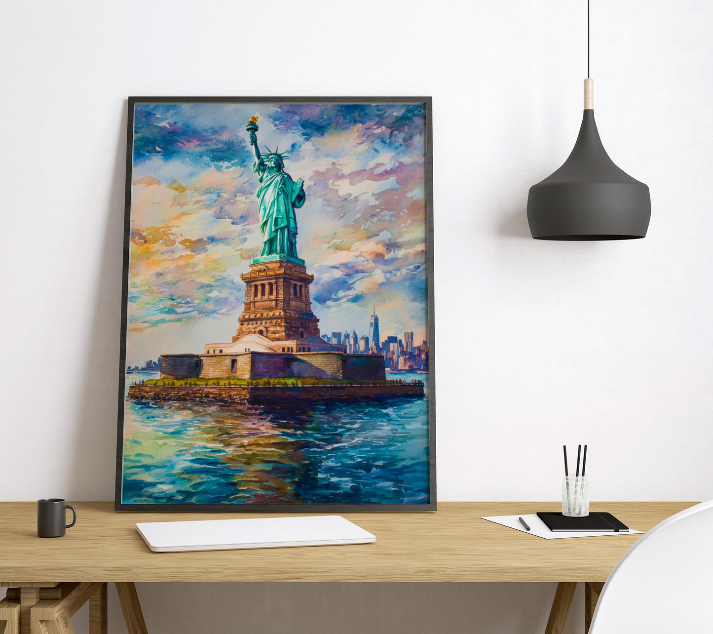Statue of Liberty watercolor poster Wall Art Statue of Liberty Wall Hanging Home Décor Statue of Liberty Gift Art Lovers New York Art