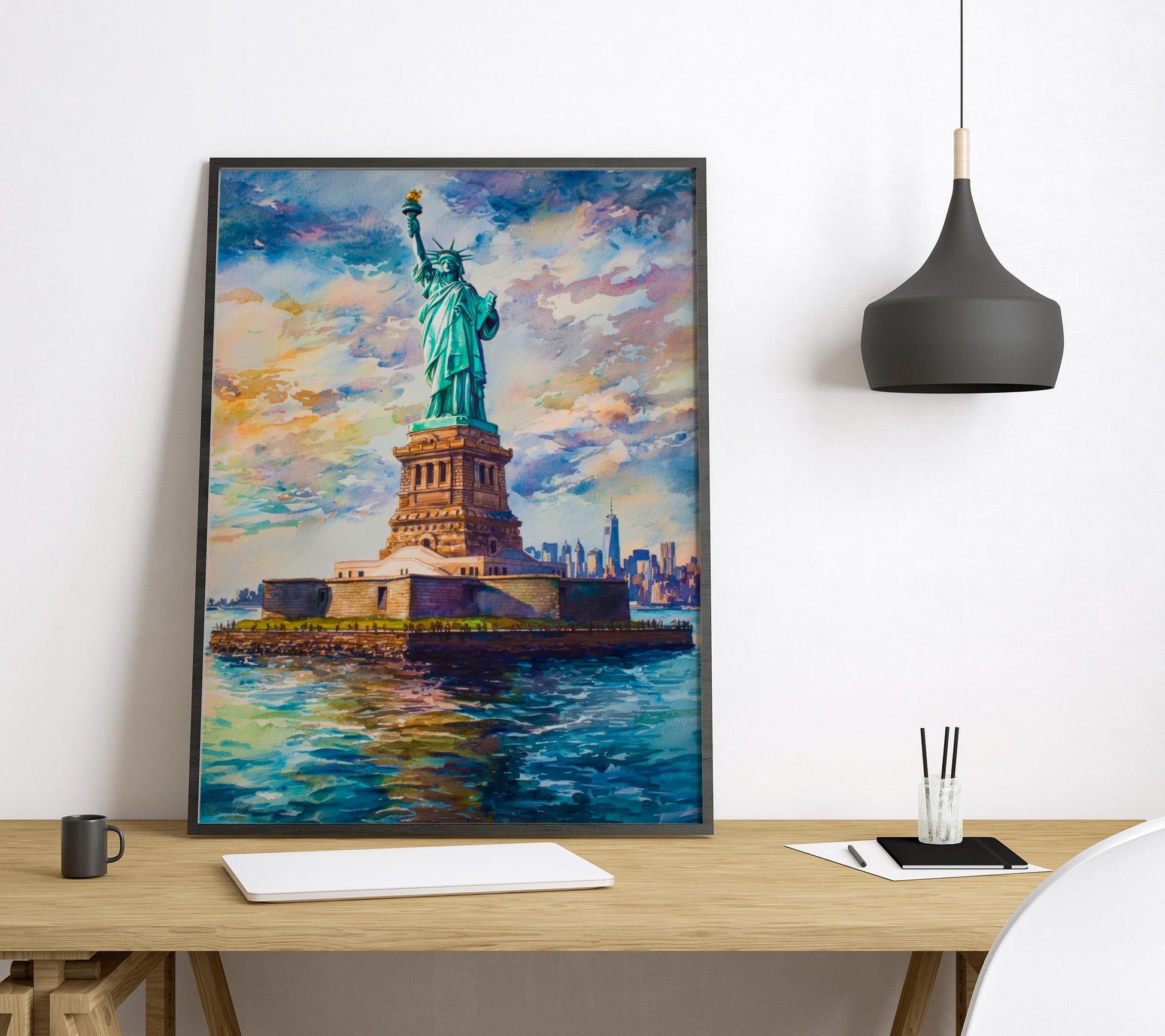 Statue of Liberty watercolor poster Wall Art Statue of Liberty Wall Hanging Home Décor Statue of Liberty Gift Art Lovers New York Art