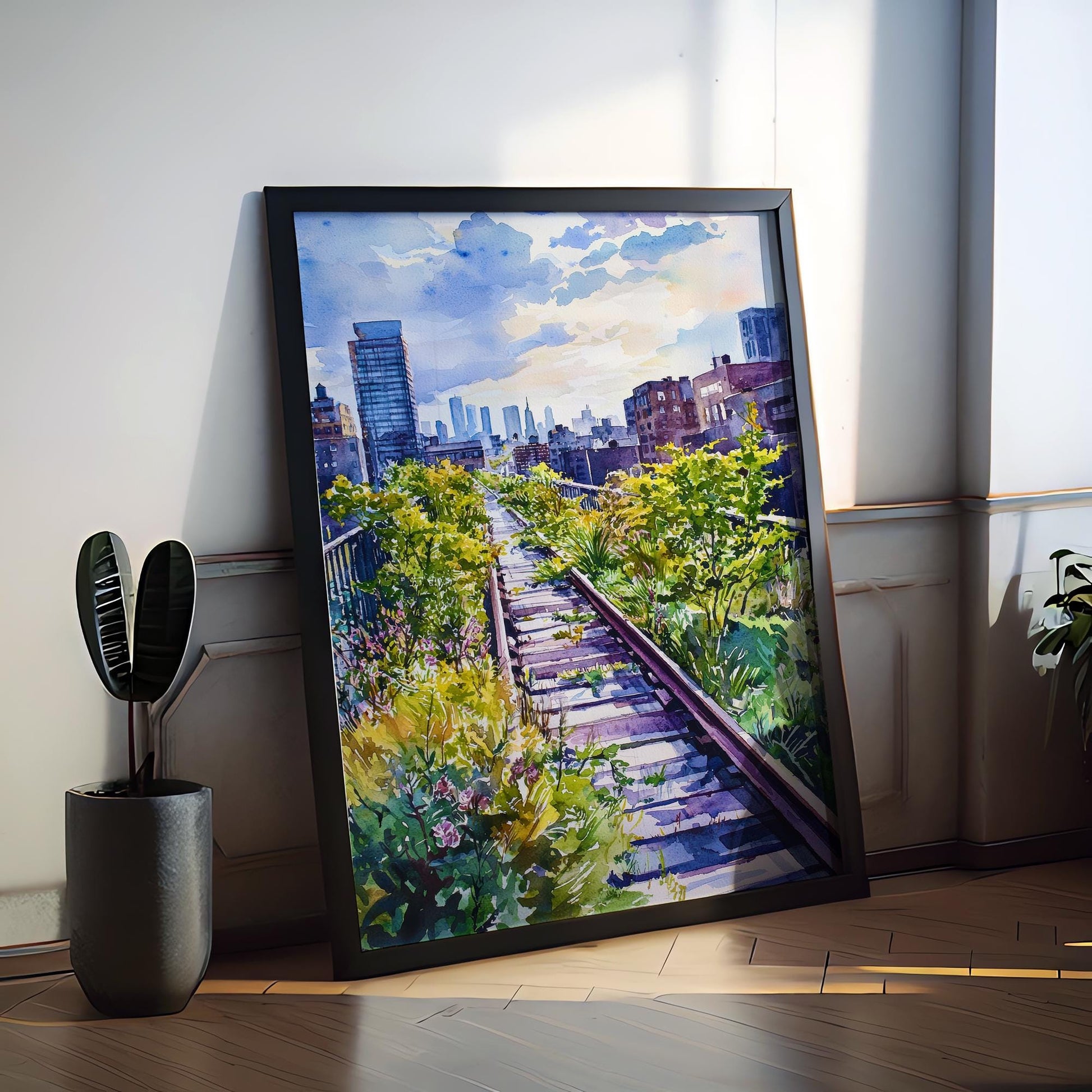The High Line watercolor poster Wall Art The High Line Wall Hanging Home Décor The High Line Gift Art Lovers New York Art Lover Gift