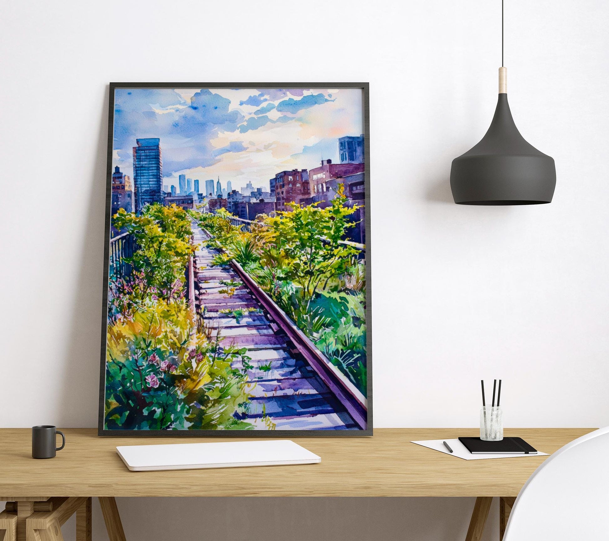 The High Line watercolor poster Wall Art The High Line Wall Hanging Home Décor The High Line Gift Art Lovers New York Art Lover Gift