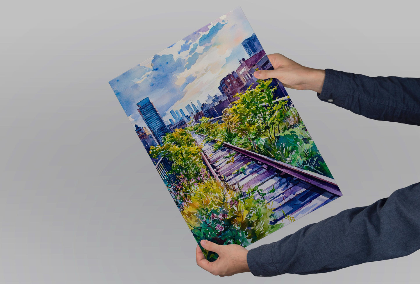 The High Line watercolor poster Wall Art The High Line Wall Hanging Home Décor The High Line Gift Art Lovers New York Art Lover Gift