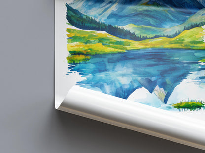 Ben Nevis Watercolor Poster Wall Art Ben Nevis Wall Hanging Home Décor Ben Nevis Gift Art Lovers Scotland Wall Art