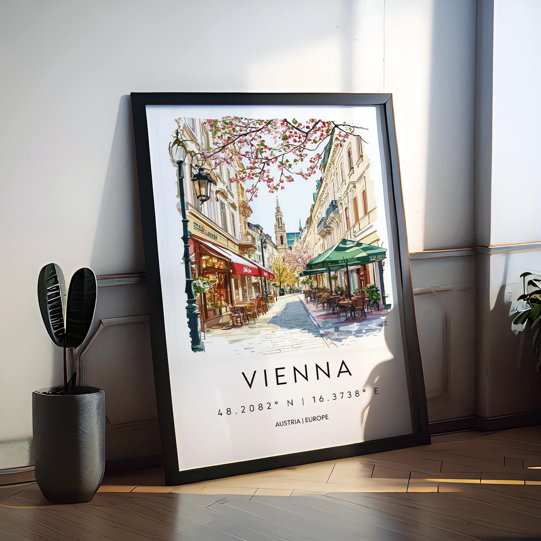 Vienna Watercolor Poster Wall Art Vienna Wall Hanging Home Décor Vienna Gift Art Lovers Austria Wall Art