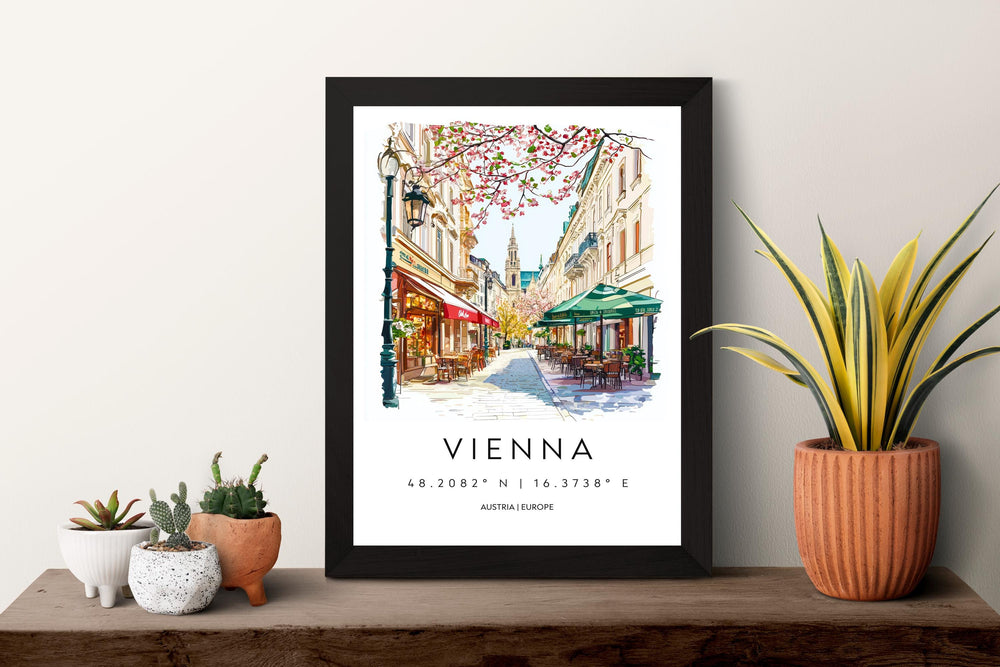 Vienna Watercolor Poster Wall Art Vienna Wall Hanging Home Décor Vienna Gift Art Lovers Austria Wall Art
