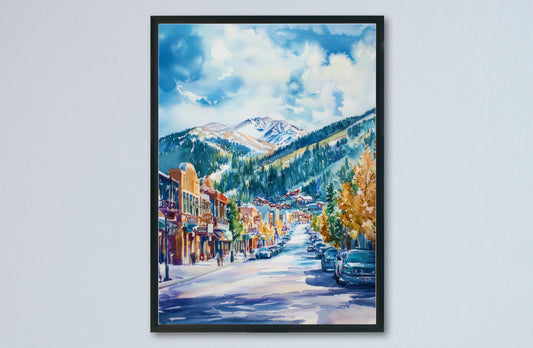 Park City watercolor poster Wall Art Park City Wall Hanging Home Décor Park City Gift Art Lovers Utah Art Lover Gift Utah wall art