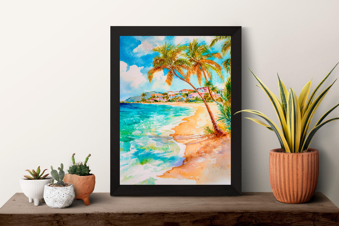 Saint Maarten watercolor poster Wall Art Saint Maarten Wall Hanging Home Décor Saint Maarten Gift Art Lovers Saint Maarten Art Lover Gift
