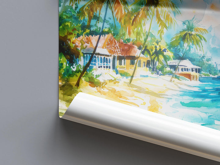Jamaica watercolor poster Wall Art Jamaica Wall Hanging Home Décor Jamaica Gift Art Lovers Jamaica Art Lover Gift Jamaica wall art