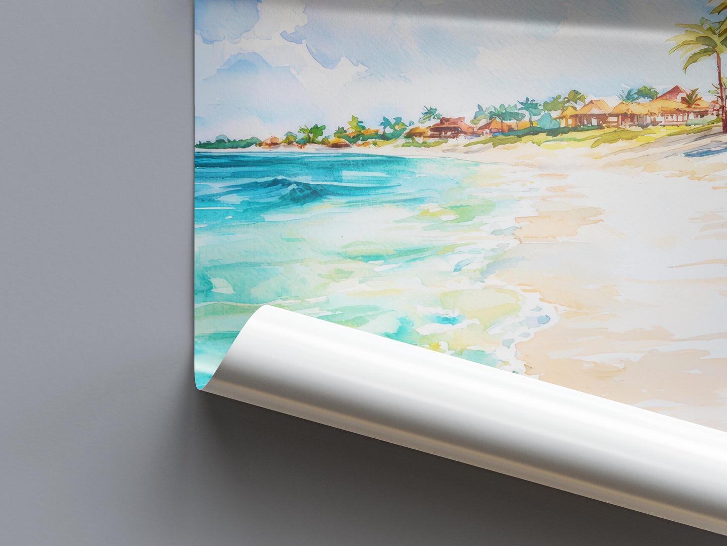 Aruba watercolor poster Wall Art Aruba Wall Hanging Home Décor Aruba Gift Art Lovers Aruba Art Lover Gift Aruba wall art
