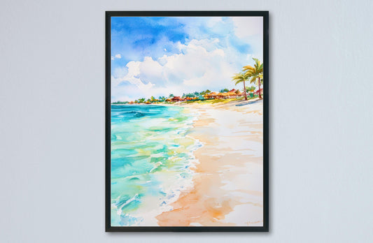Aruba watercolor poster Wall Art Aruba Wall Hanging Home Décor Aruba Gift Art Lovers Aruba Art Lover Gift Aruba wall art