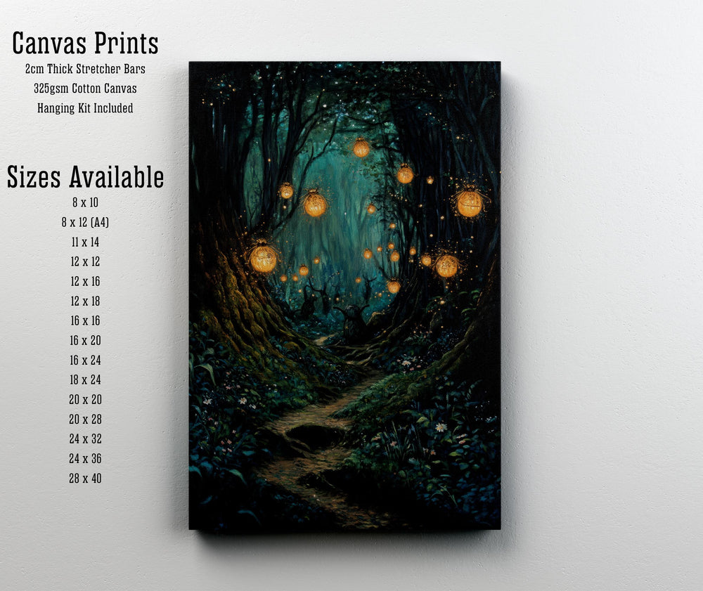 Lantern Beetle Parade Cottagecore Print Poster Vintage Forest Art Dark Academia Decor Antique Illustration Enchanted Woodland Cottagecore