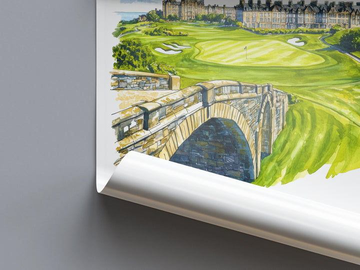 St Andrews Golf Course Watercolor Poster Wall Art St Andrews Golf Course Wall Hanging Home Décor St Andrews Golf Course Gift Art Lovers
