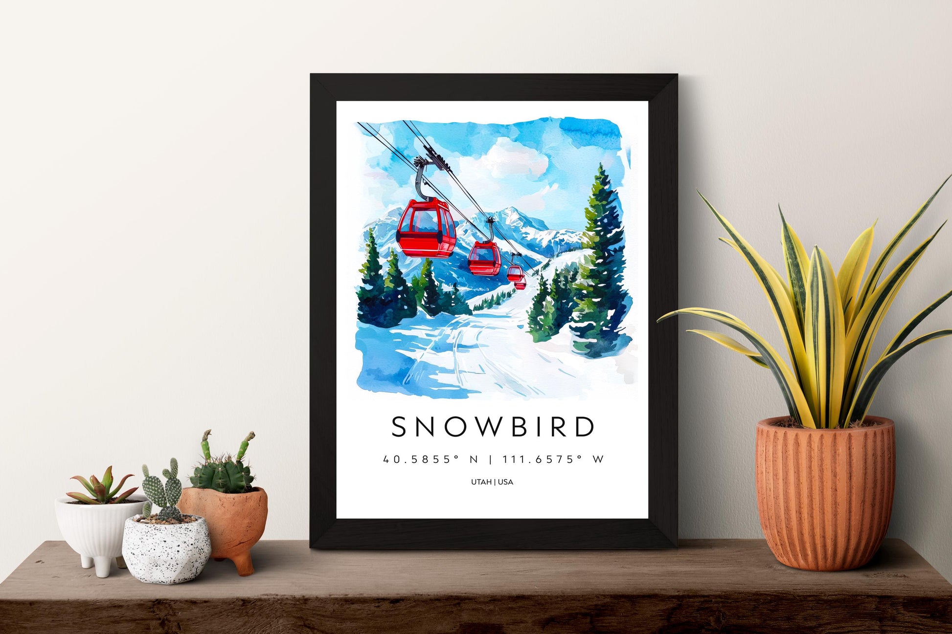 Snowbird Watercolor Poster Wall Art Snowbird Wall Hanging Home Décor Snowbird Gift Art Lovers United States Wall Art