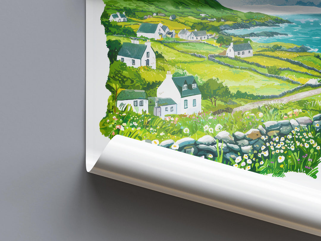 Connemara Watercolor Poster Wall Art Connemara Wall Hanging Home Décor Connemara Gift Art Lovers Ireland Wall Art