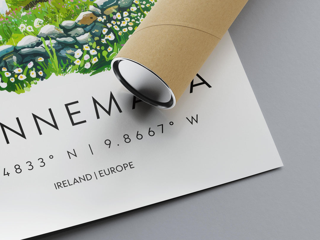 Connemara Watercolor Poster Wall Art Connemara Wall Hanging Home Décor Connemara Gift Art Lovers Ireland Wall Art