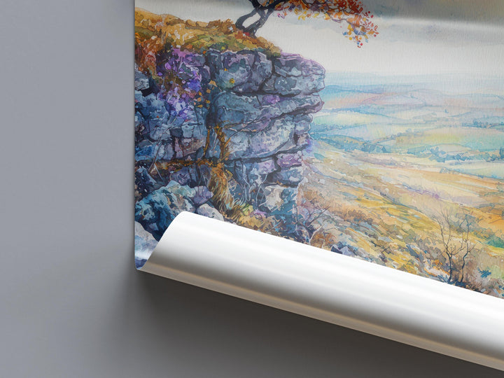 Peak District Watercolor Poster Wall Art Peak District Wall Hanging Home Décor Peak District Gift Art Lovers United Kingdom Wall Art