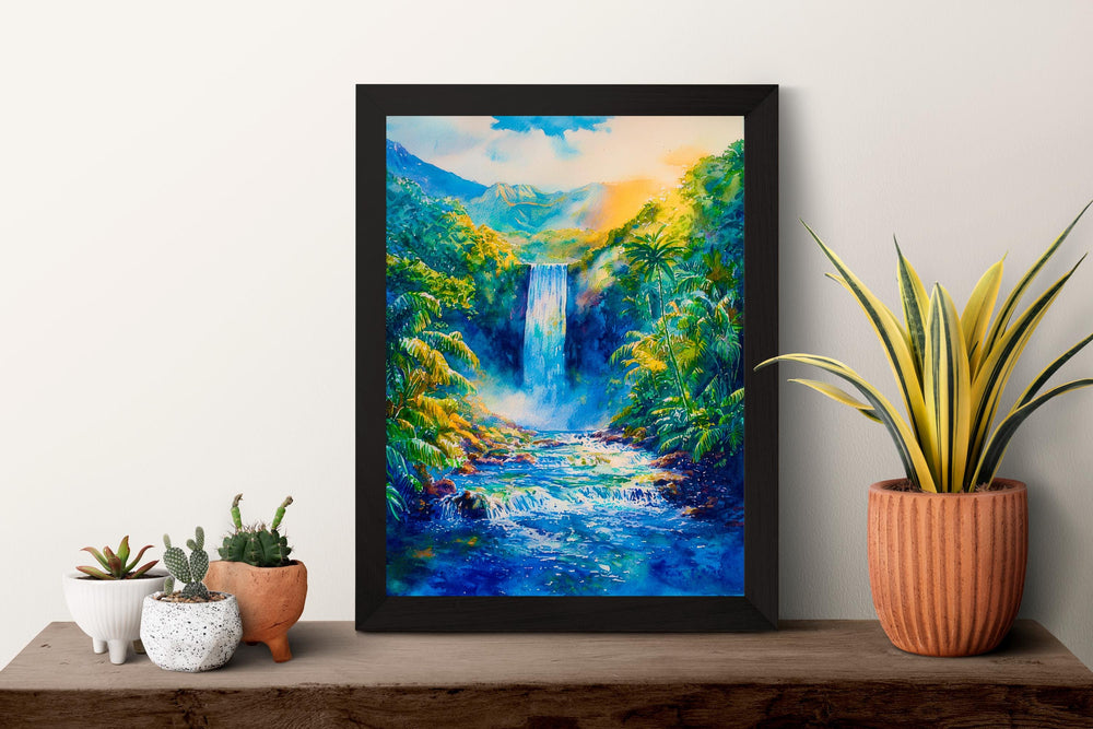 Manoa Falls watercolor poster Wall Art Manoa Falls Wall Hanging Home Décor Manoa Falls Gift Art Lovers Hawaii Art Lover Gift Hawaii wall art