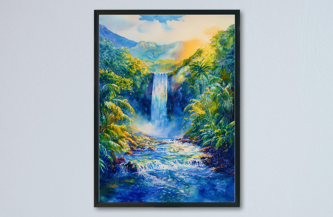 Manoa Falls watercolor poster Wall Art Manoa Falls Wall Hanging Home Décor Manoa Falls Gift Art Lovers Hawaii Art Lover Gift Hawaii wall art