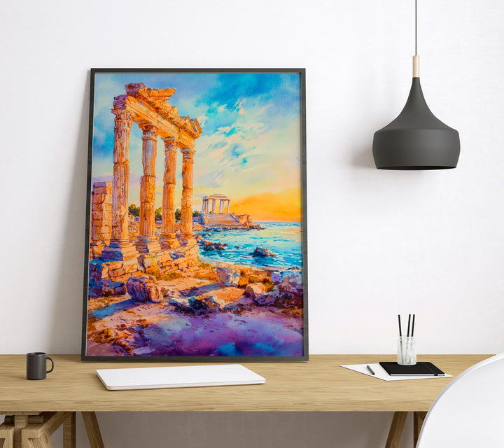 Side Watercolor Poster Wall Art Side Wall Hanging Home Décor Side Gift Art Lovers Turkey Wall Art Side Travel Poster Gift